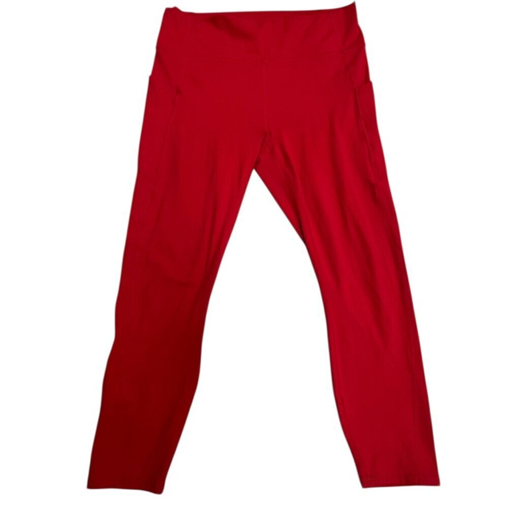 Fabletics PureLuxe Red Leggings Size L? (see measurements) Good Condition
